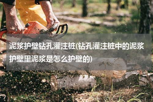 泥浆护壁钻孔灌注桩(钻孔灌注桩中的泥浆护壁里泥浆是怎么护壁的)