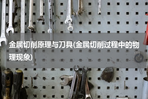 金属切削原理与刀具(金属切削过程中的物理现象)