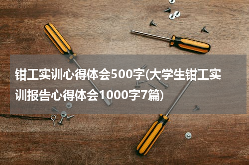 钳工实训心得体会500字(大学生钳工实训报告心得体会1000字7篇)