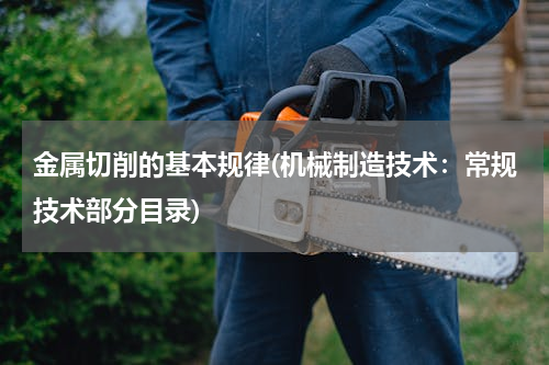 金属切削的基本规律(机械制造技术：常规技术部分目录)