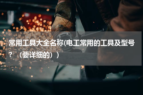 常用工具大全名称(电工常用的工具及型号？（要详细的）)
