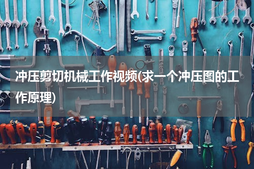 冲压剪切机械工作视频(求一个冲压图的工作原理)
