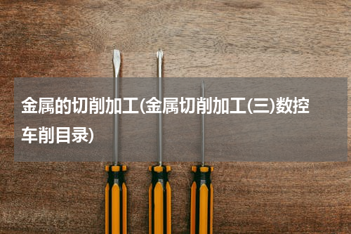 金属的切削加工(金属切削加工(三)数控车削目录)